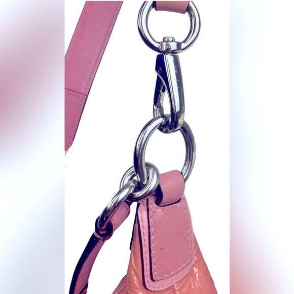 Coach Kristin Patent Leather Hobo Handbag Rose w/Silver-Tone Hardware - Picture 9 of 10